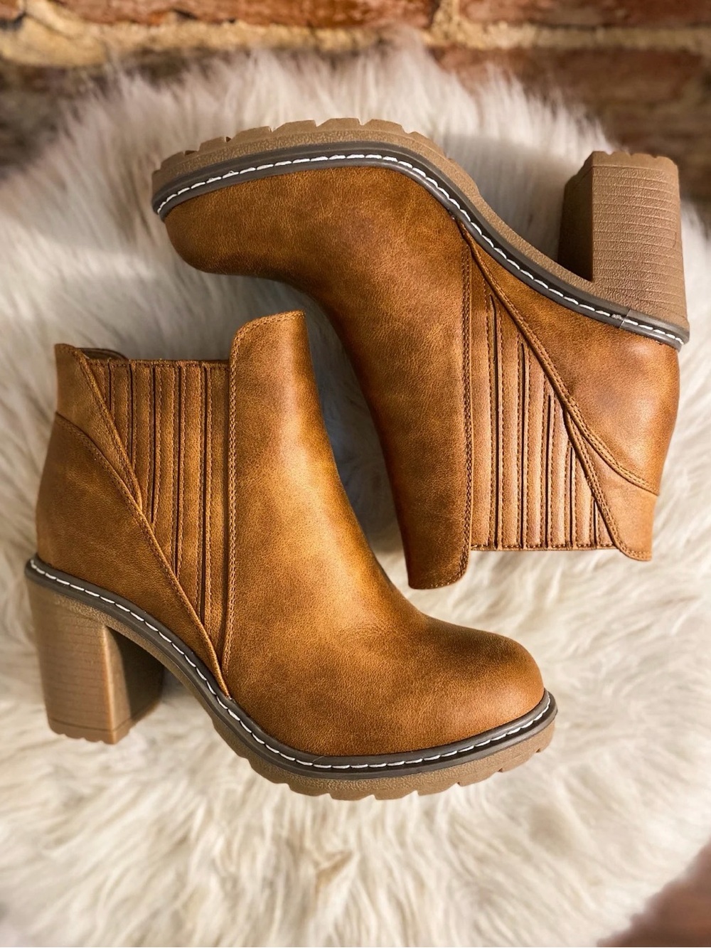 Boutique By Corkys Pecan Pie Camel Ankle Boots